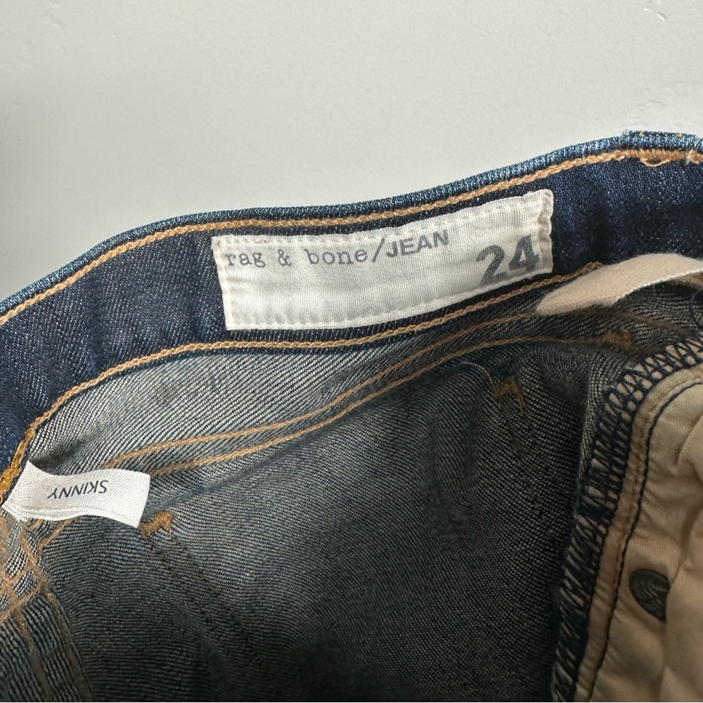 Rag & Bone Destroyed / Patchwork Skinny Jeans Mid… - image 4